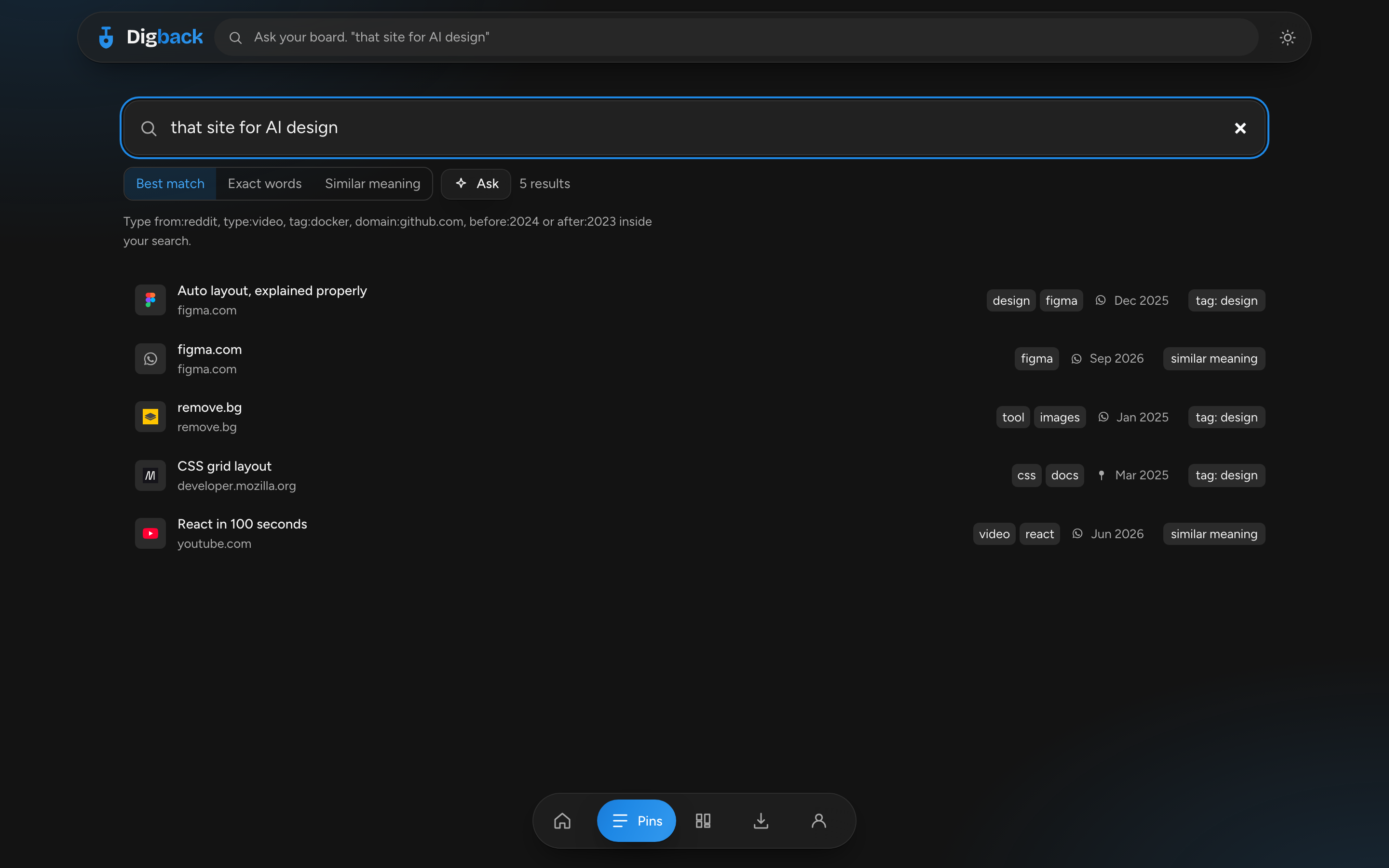 Search results for a plain language question